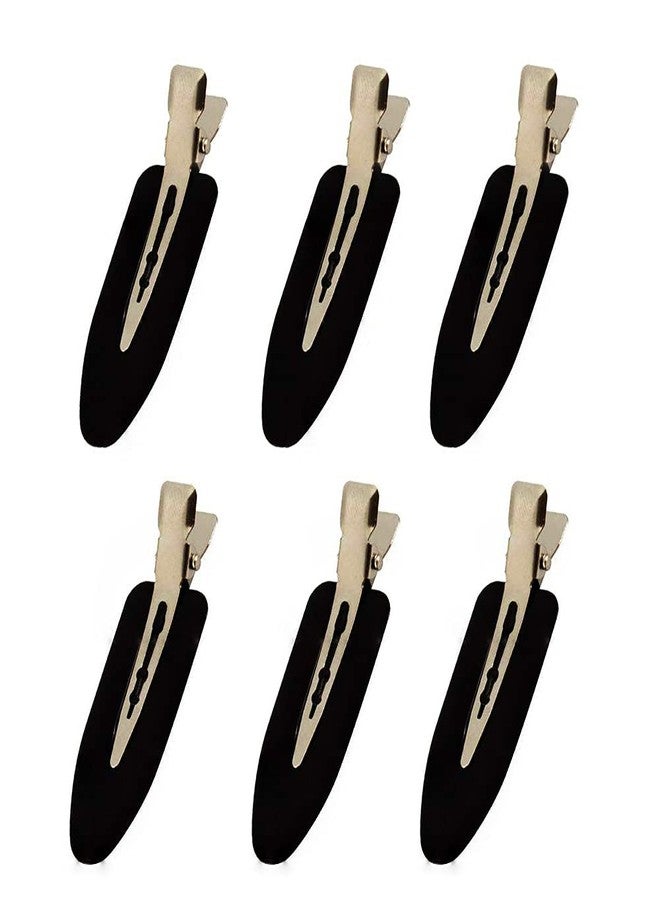 LUOTIVON 6 Pieces No Bend Hair Clips, No Crease Hair Clip for Hairstyling, Makeup Clips for Women and Girls Christmas Gifts (Black) - Image 1